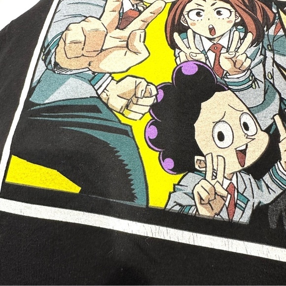 Funimation My Hero Academia Anime Manga Black Graphic T-Shirt - Picture 6 of 7